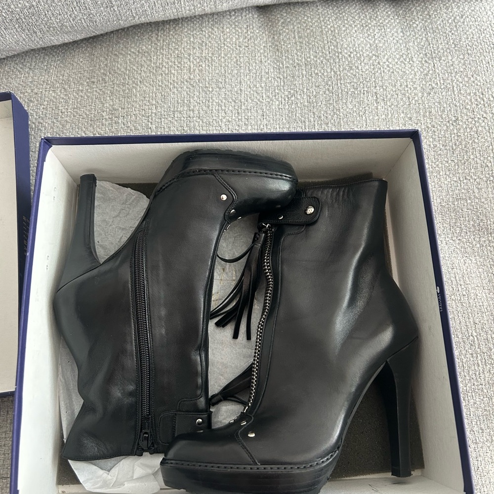 Stuart Weitzman Black Heeled Boots